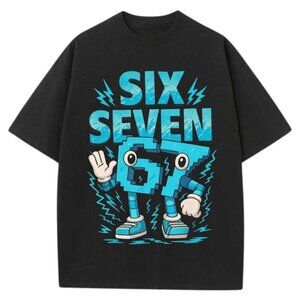 Six Seven Italian Brainrot Shirt, Cartoon Number 67 Tee, Funny Retro Graphic 90